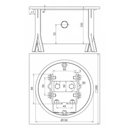 Cutie de protectie cu eclisă de separație pentru împământare din Oțel-INOX conf. SR EN 62561-1 subterană , Dehn 549090