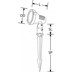 Lampă de gradina cu tensiune ajustabila pentru GU10 , grad de protectie IP65